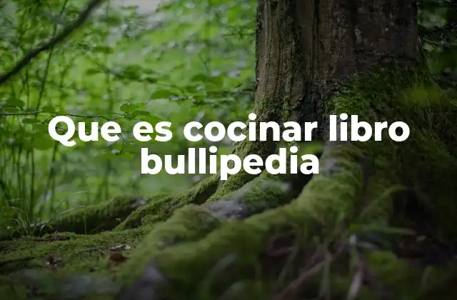 Que es Cocinar Libro Bullipedia
