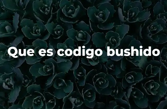 Que es Codigo Bushido