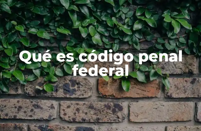 La importancia del código penal federal en el sistema legal