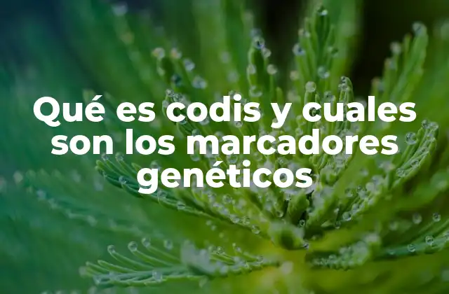 Qué es Codis y Cuales Son los Marcadores Genéticos