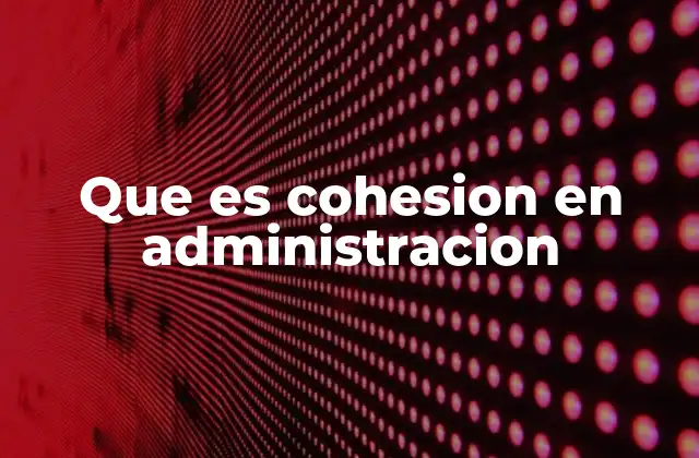 La importancia de la cohesión para el éxito organizacional