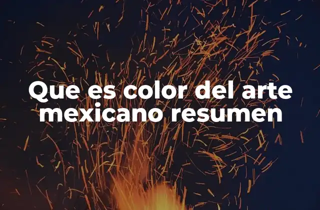 El color como identidad visual del arte nacional