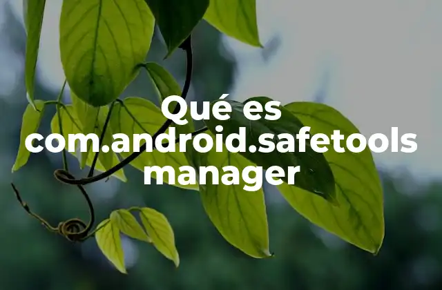 Qué es Com.android.safetools Manager 2 Cómo funciona com.android.safetools manager en el sistema Android