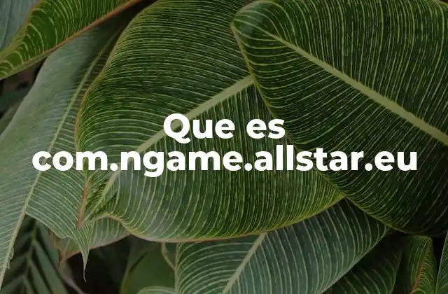 Que es Com.ngame.allstar.eu 2 El mundo de las direcciones web en el ámbito de los videojuegos