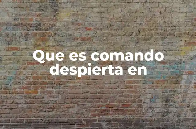 Que es Comando Despierta en