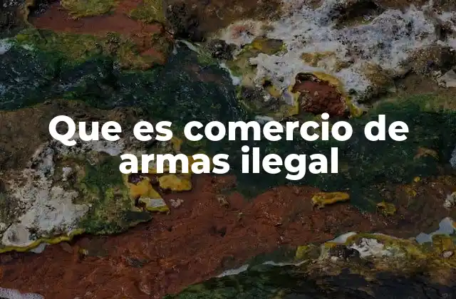 Que es Comercio de Armas Ilegal