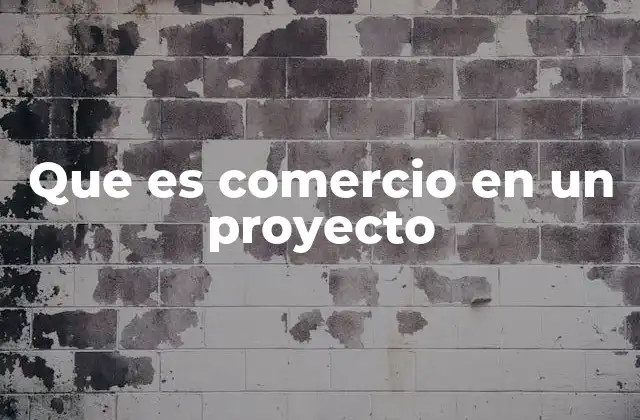 La importancia del comercio en la estructura de un proyecto