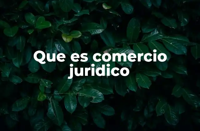 El comercio jurídico y su relación con el derecho civil