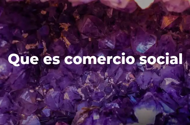 Que es Comercio Social