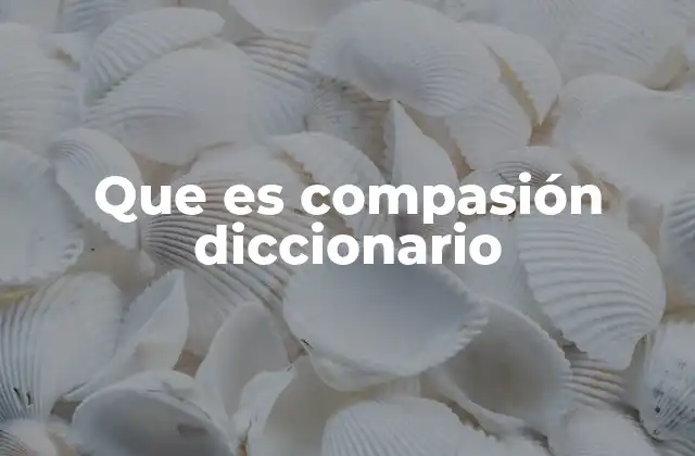 La compasión en el lenguaje cotidiano y en la filosofía