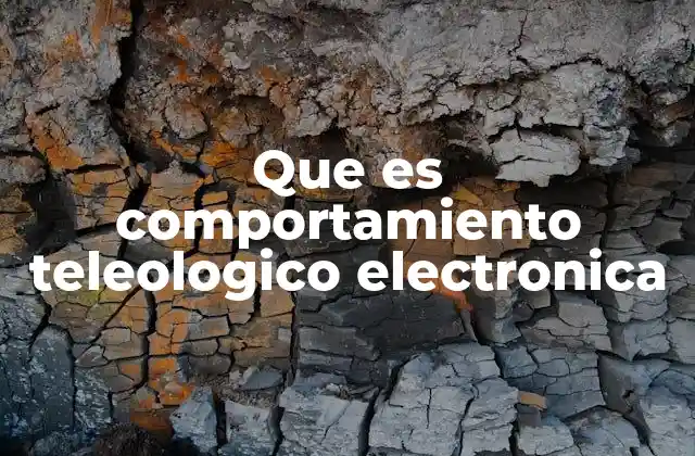 Que es Comportamiento Teleologico Electronica 2 El enfoque filosófico detrás del comportamiento en sistemas electrónicos