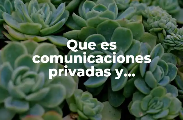 Que es Comunicaciones Privadas y Geolocalizaciones Uanm