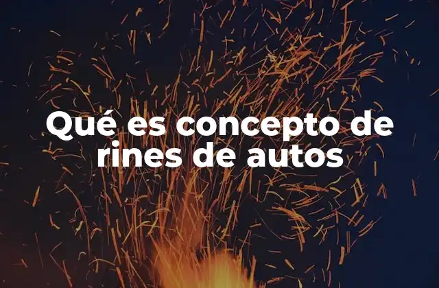 Qué es Concepto de Rines de Autos