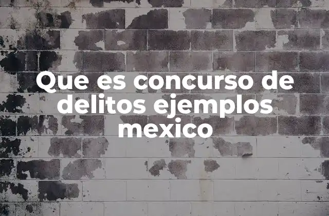 Que es Concurso de Delitos Ejemplos Mexico