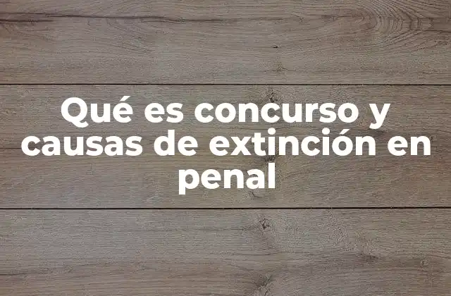 Qué es Concurso y Causas de Extinción en Penal