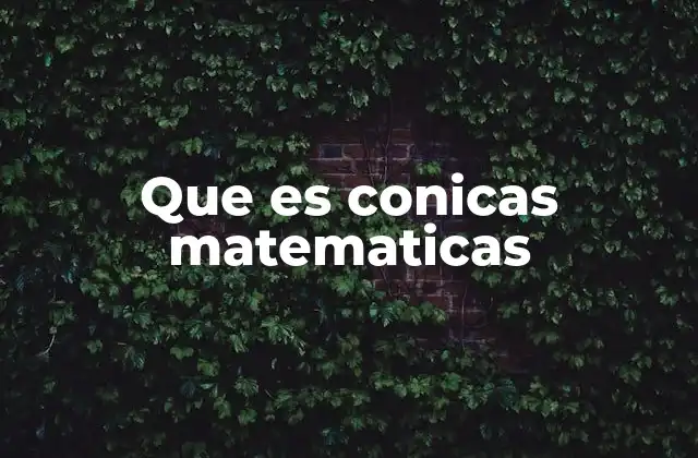 Que es Conicas Matematicas 2 La importancia de las cónicas en la geometría analítica