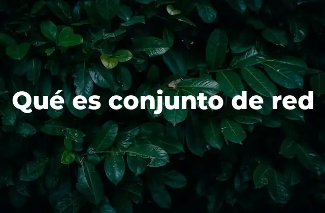 Componentes esenciales de un conjunto de red