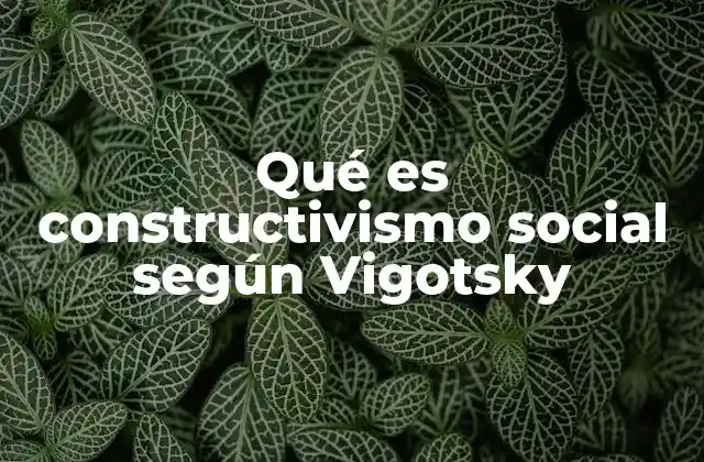 Qué es Constructivismo Social según Vigotsky 2 El papel del lenguaje en la construcción del conocimiento