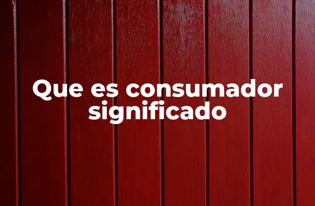 Que es Consumador Significado 2 El rol del consumador en la economía