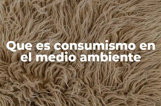 El impacto ecológico del consumo excesivo
