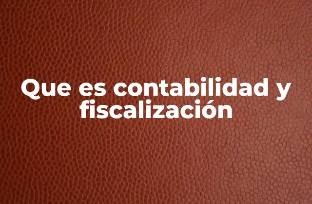 Que es Contabilidad y Fiscalización