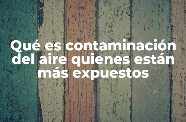 Qué es Contaminación Del Aire Quienes Están Más Expuestos 2 Los impactos de la contaminación del aire en la salud humana