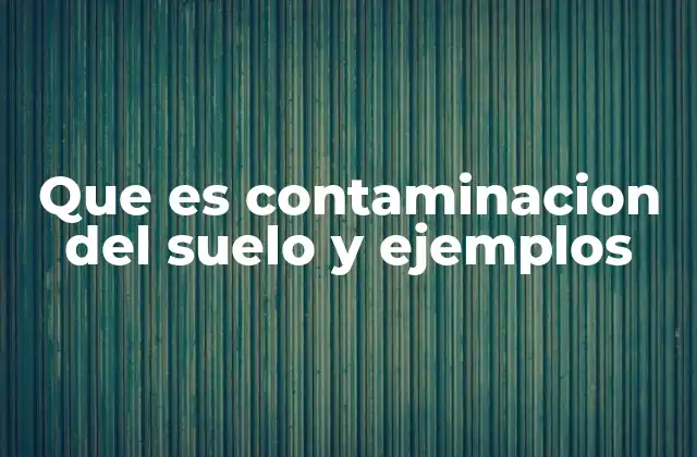 Causas de la contaminación del suelo