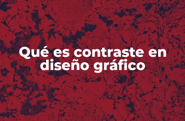 Qué es Contraste en Diseño Gráfico