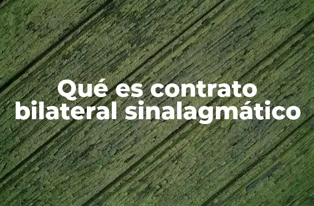 Qué es Contrato Bilateral Sinalagmático 2 Las características que definen este tipo de contrato
