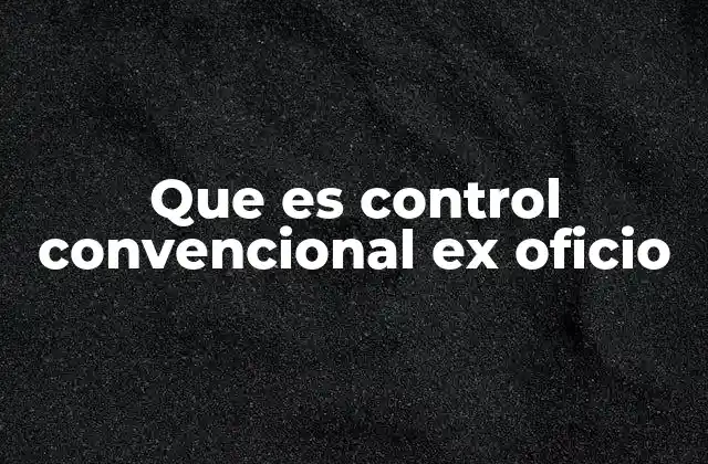 Que es Control Convencional Ex Oficio 2 El rol del control ex oficio en la administración de justicia