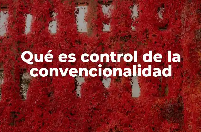 Qué es Control de la Convencionalidad