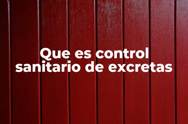Que es Control Sanitario de Excretas 2 La importancia del manejo seguro de excretas en la salud pública