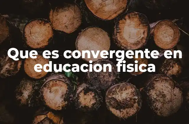 Que es Convergente en Educacion Fisica