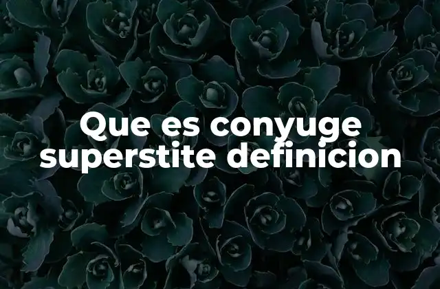 Que es Conyuge Superstite Definicion