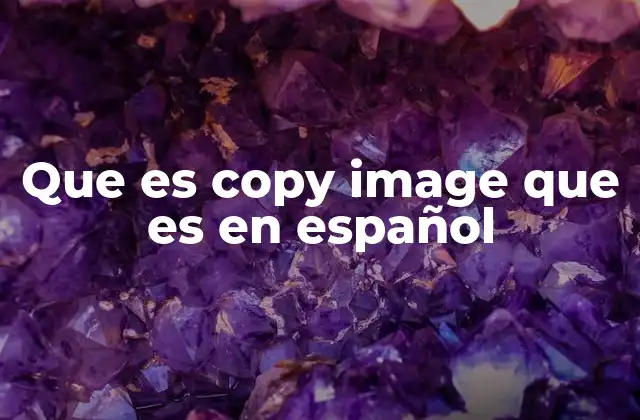 Que es Copy Image que es en Español