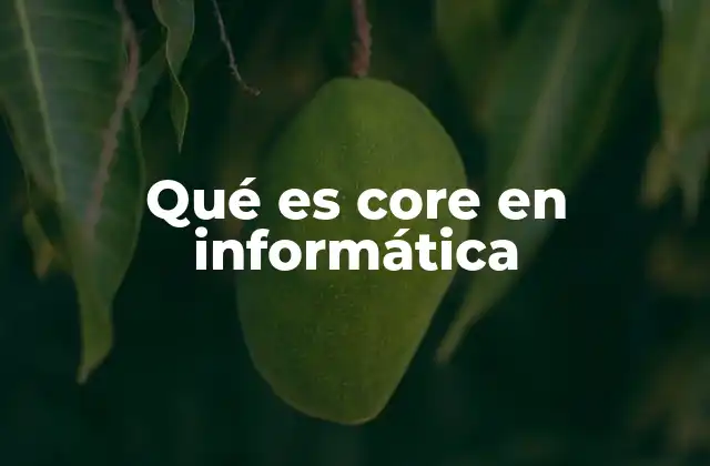 Qué es Core en Informática