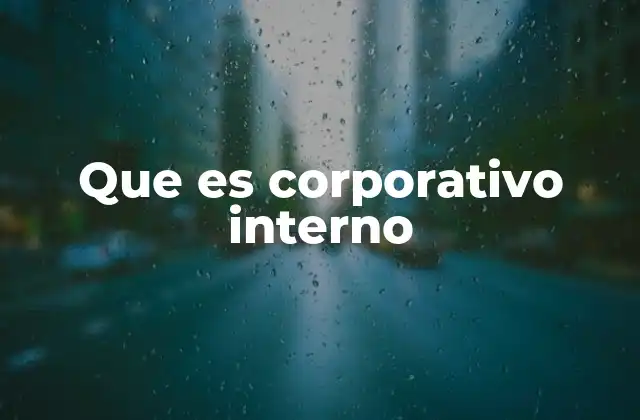 Que es Corporativo Interno