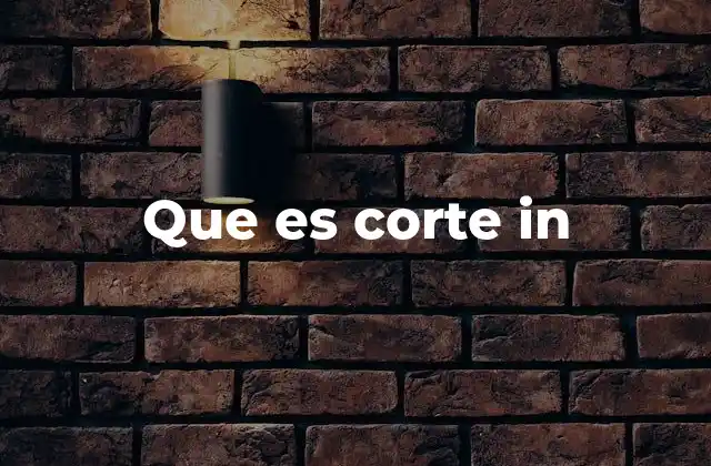 Que es Corte In 2 El papel del corte in en procesos técnicos