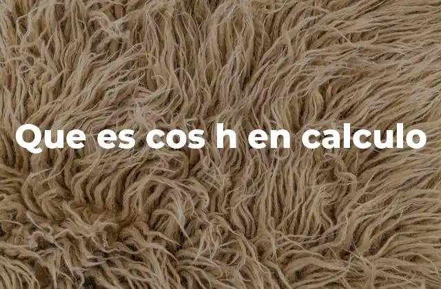 Que es Cos H en Calculo