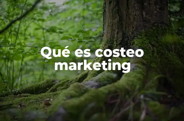 Qué es Costeo Marketing