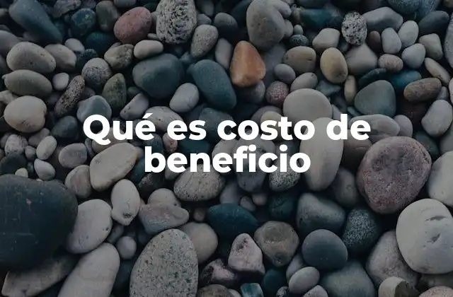 Qué es Costo de Beneficio 2 Cómo el análisis de costo-beneficio influye en la toma de decisiones