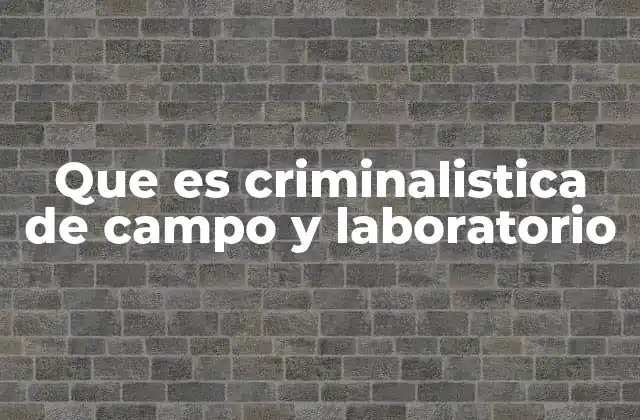 Que es Criminalistica de Campo y Laboratorio 2 La importancia de la criminalística en la justicia