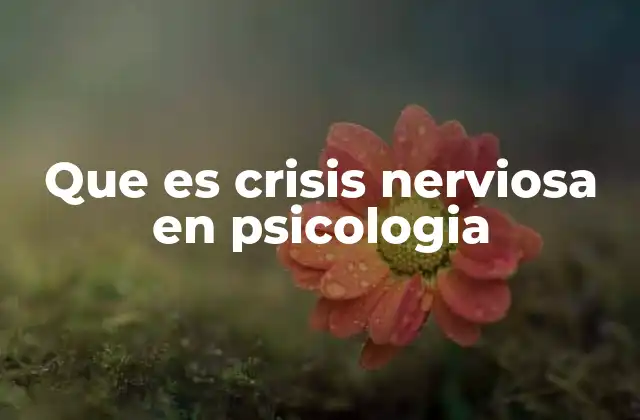 Que es Crisis Nerviosa en Psicologia 2 Entendiendo las reacciones del cuerpo ante el estrés