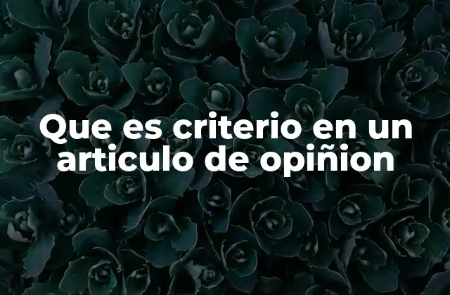 Que es Criterio en un Articulo de Opiñion 2 La importancia del razonamiento en la opinión