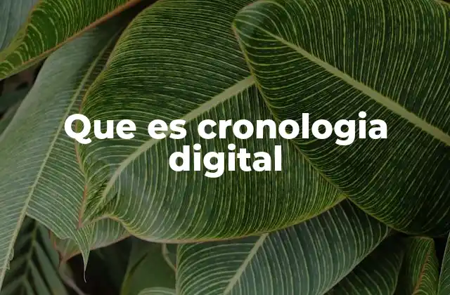 Que es Cronologia Digital 2 La evolución del tiempo en la era digital
