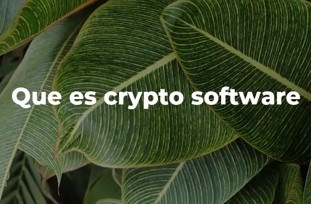 Que es Crypto Software