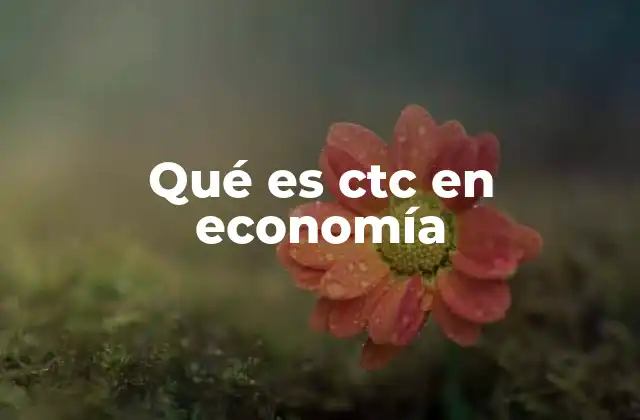 Qué es Ctc en Economía