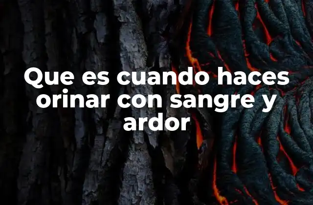 Que es Cuando Haces Orinar con Sangre y Ardor 2 Causas comunes de sangre en la orina y sensación ardiente