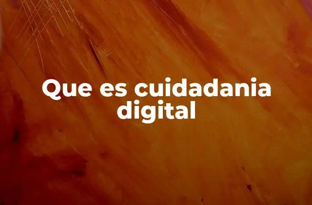 Que es Cuidadania Digital