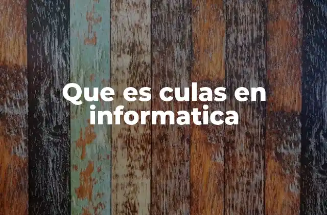 Que es Culas en Informatica